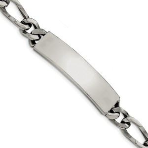 Custom Engraved Stainless Steel Men s Figaro Link ID Bracelet