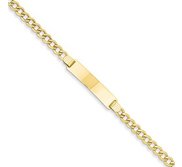 Custom Engraved 14k Gold Men s Curb Link ID Bracelet