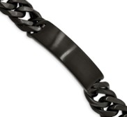 Custom Engraved Stainless Steel Men s Black ID Bracelet