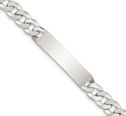 Custom Engraved Sterling Silver Men s Curb Link ID Bracelet