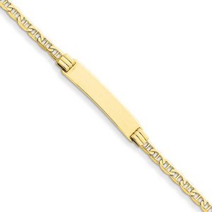 Custom Engraved 14k Gold Women s Gucci Link ID Bracelet