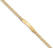 Custom Engraved 14k Gold Women s Anchor Link ID Bracelet