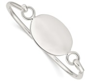 Custom Engraved Sterling Silver Women s Bangle ID Bracelet