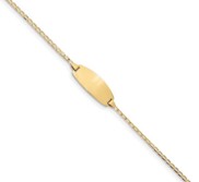 Custom Engraved 14k Gold Women s Open Link ID Bracelet