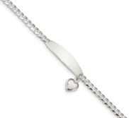 Custom Engraved Sterling Silver Women s Curb Link ID Bracelet