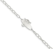 Custom Engraved Sterling Silver Children s Angel Style ID Bracelet