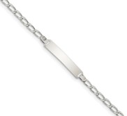Custom Engraved Sterling Silver Children s Open Link ID Bracelet