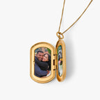 14K Gold Filled Dog Tag Photo Locket