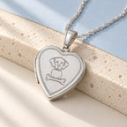 Dog With Bone Heart Photo Locket - lifestyle