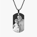 Black Stainless Steel Laser Photo Dog Tag