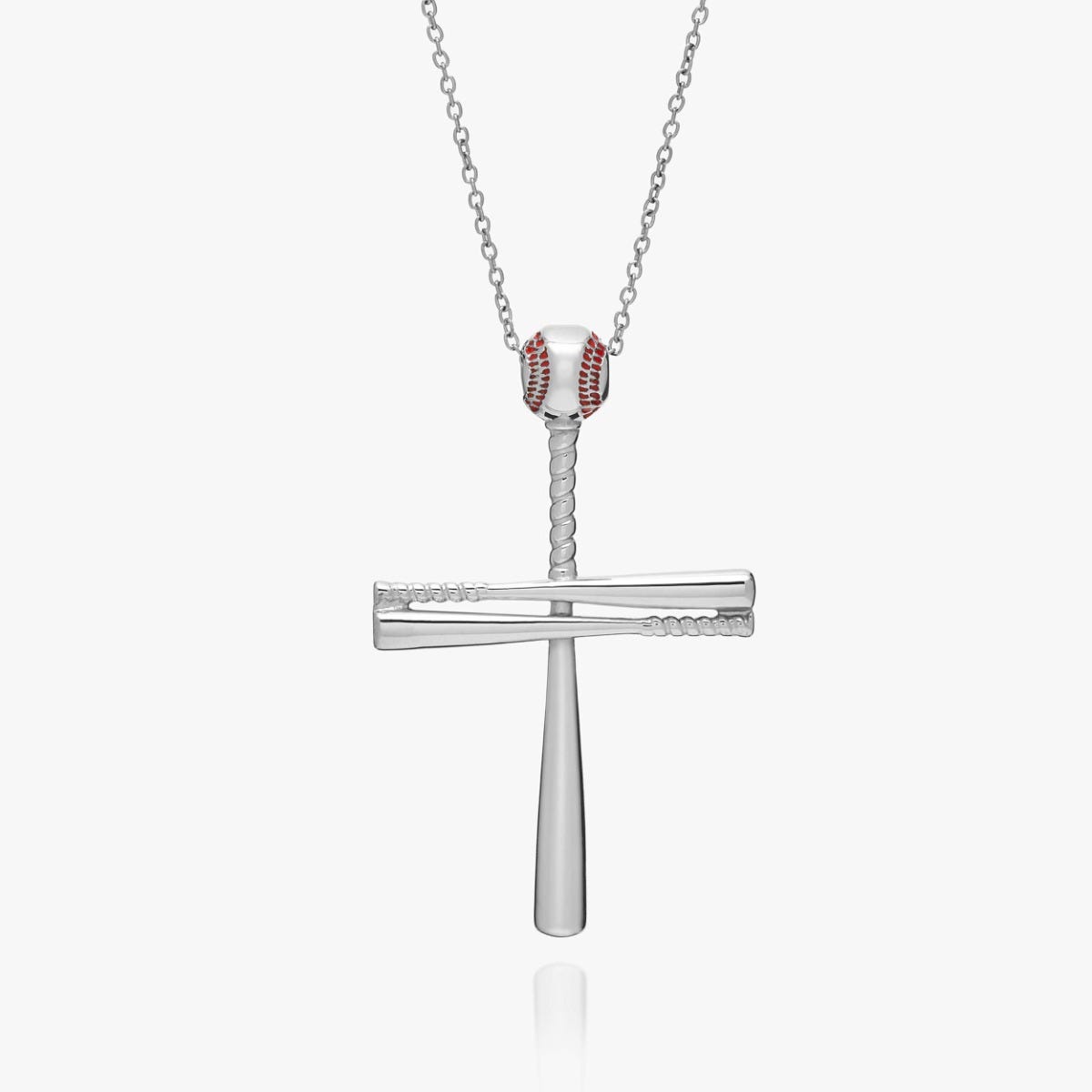 Baseball Bat Cross Pendant