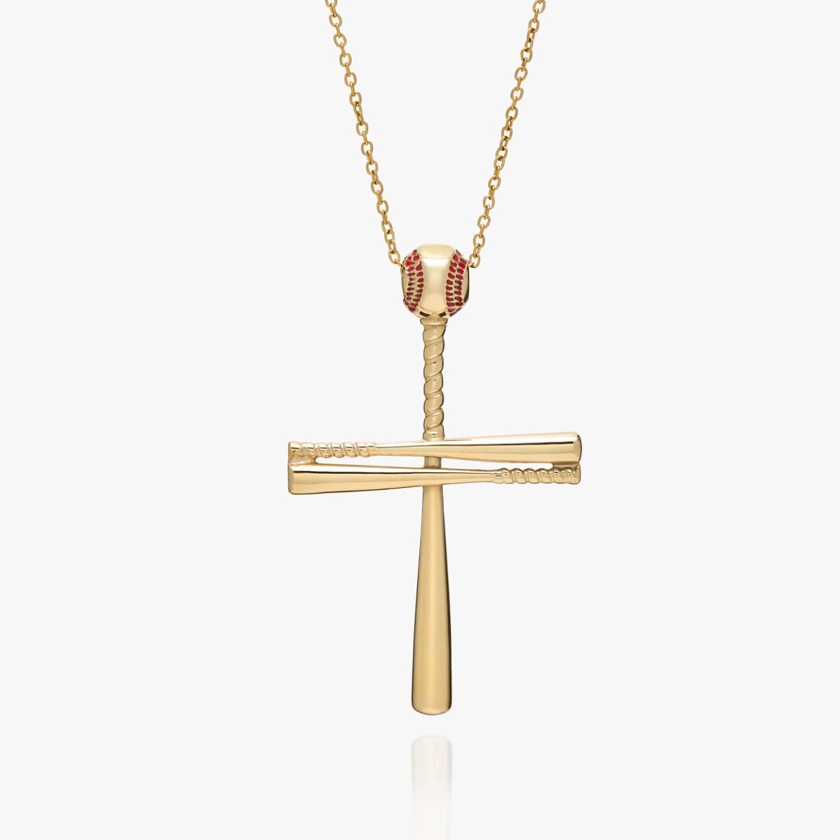 Baseball Bat Cross Pendant