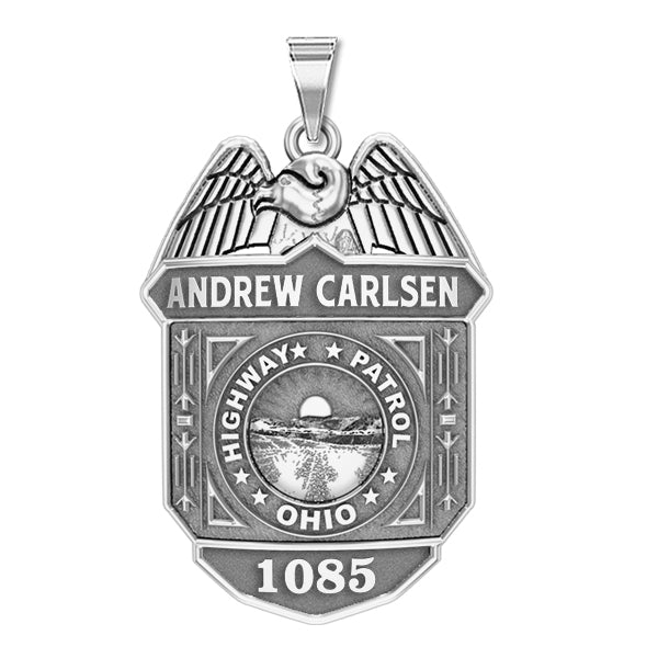 Personalized Ohio Highway Patrol Police Badge with Your Number — verified source gallery photo 4 (PG101119, secondary photo 3)