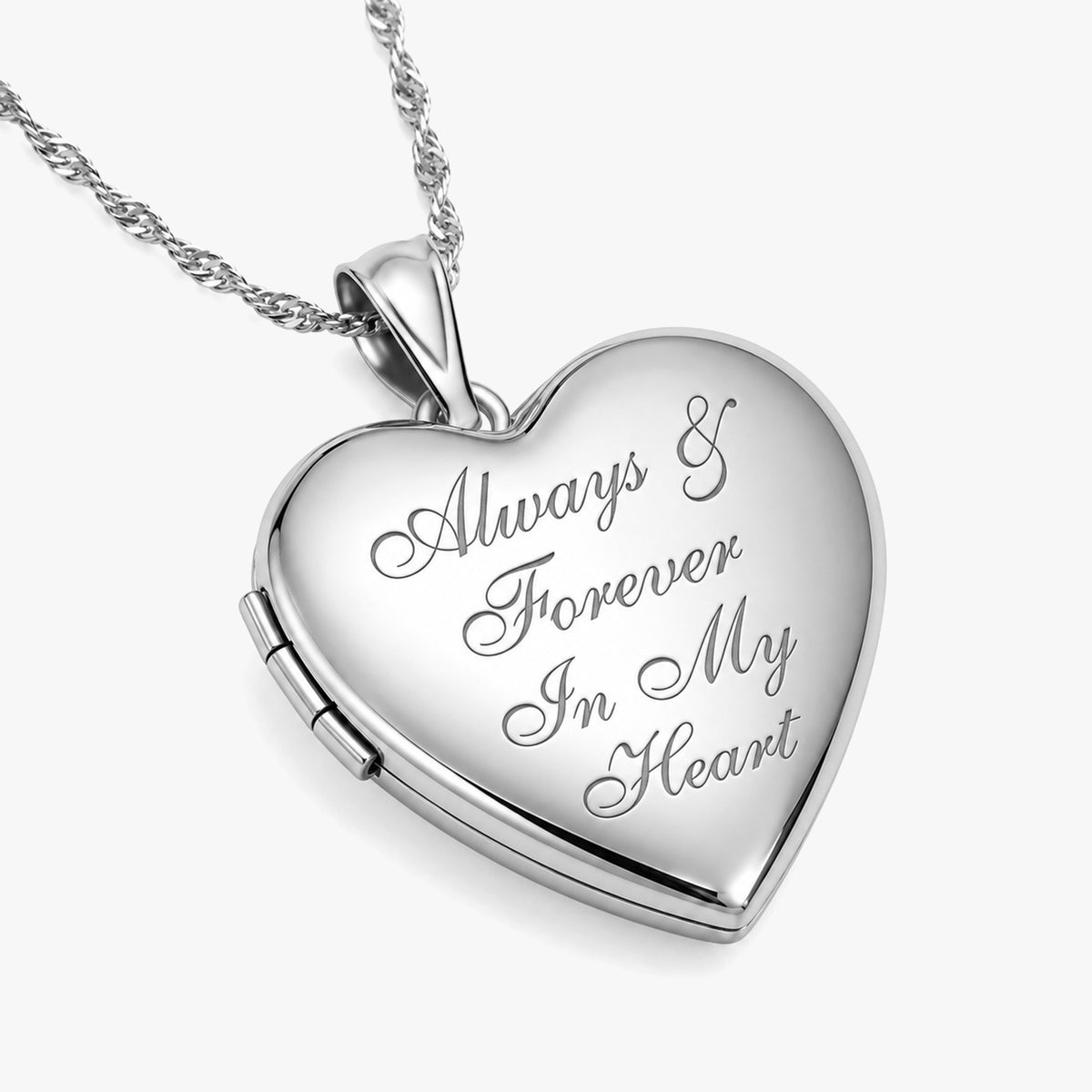 Always & Forever In My Heart  Heart Photo Locket