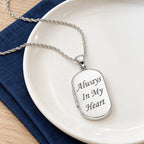 Always In My Heart Dog Tag Photo Locket - lifestyle