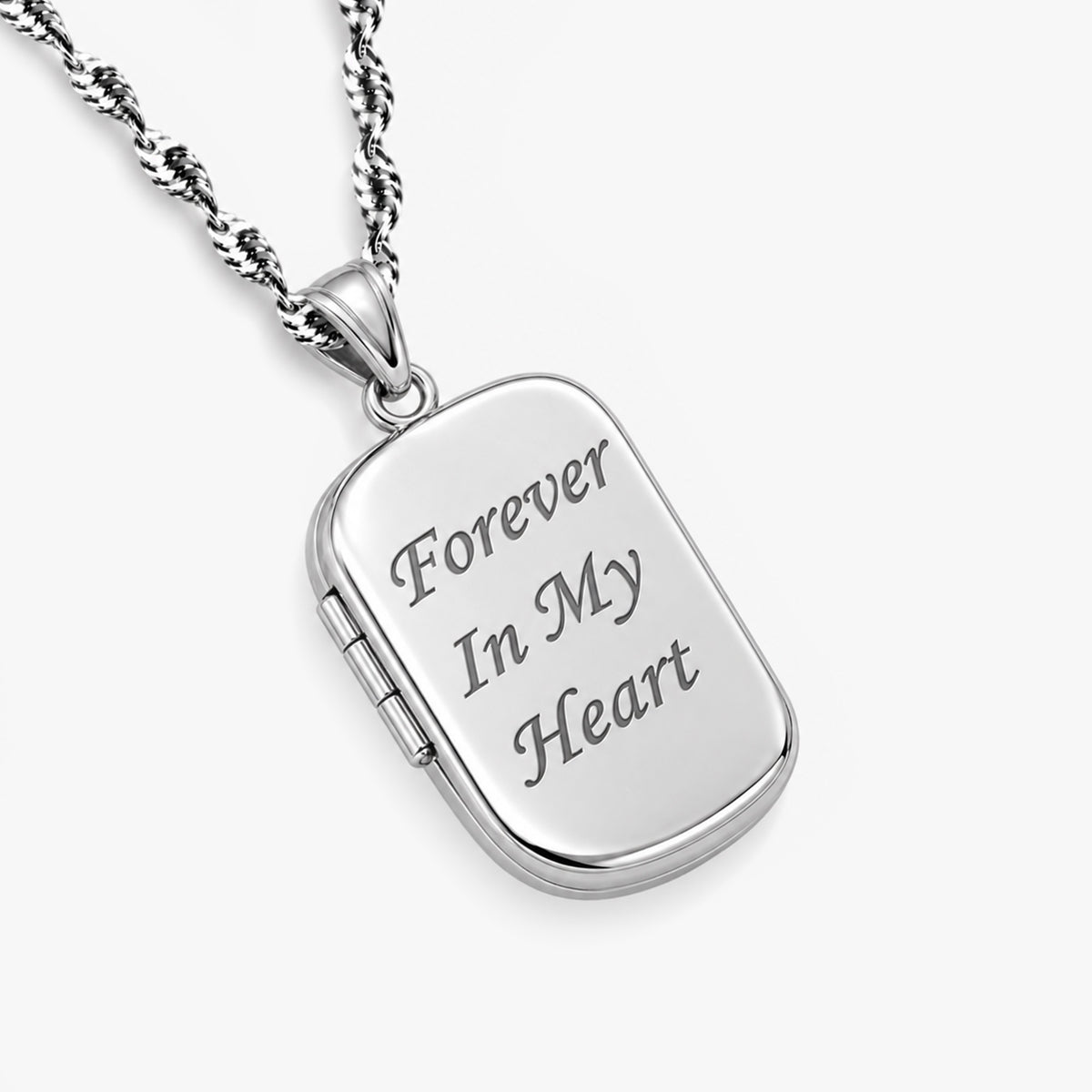 Forever In My Heart Dog Tag Photo Locket