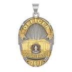 Louisville police badge pendant with a two-tone finish. (PG101437, secondary photo 3)
