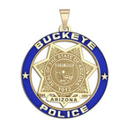 Blue and gold Buckeye police badge medallion product photo (PG101527, secondary photo 2)