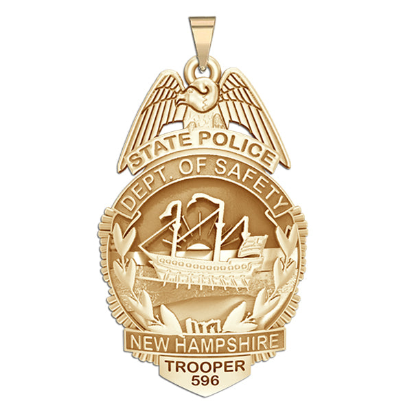 Personalized New Hampshire State Police Badge with Your Rank and Number — verified source gallery photo 3 (PG101573, secondary photo 2)