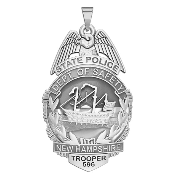 Personalized New Hampshire State Police Badge with Your Rank and Number — verified source gallery photo 4 (PG101573, secondary photo 3)