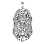 Indianapolis police badge pendant with silver finish. (PG101583, secondary photo 3)