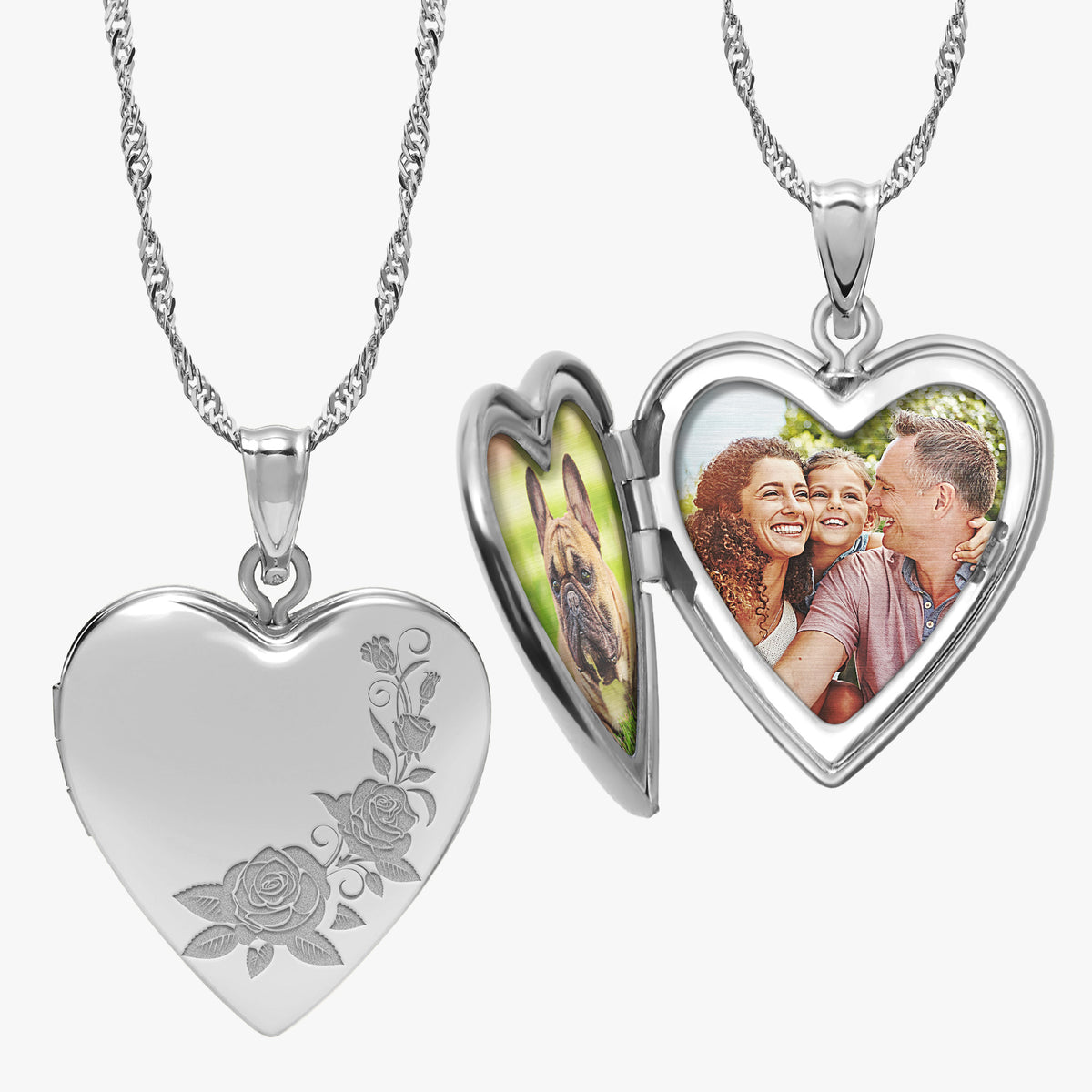 Roses Heart Photo Locket