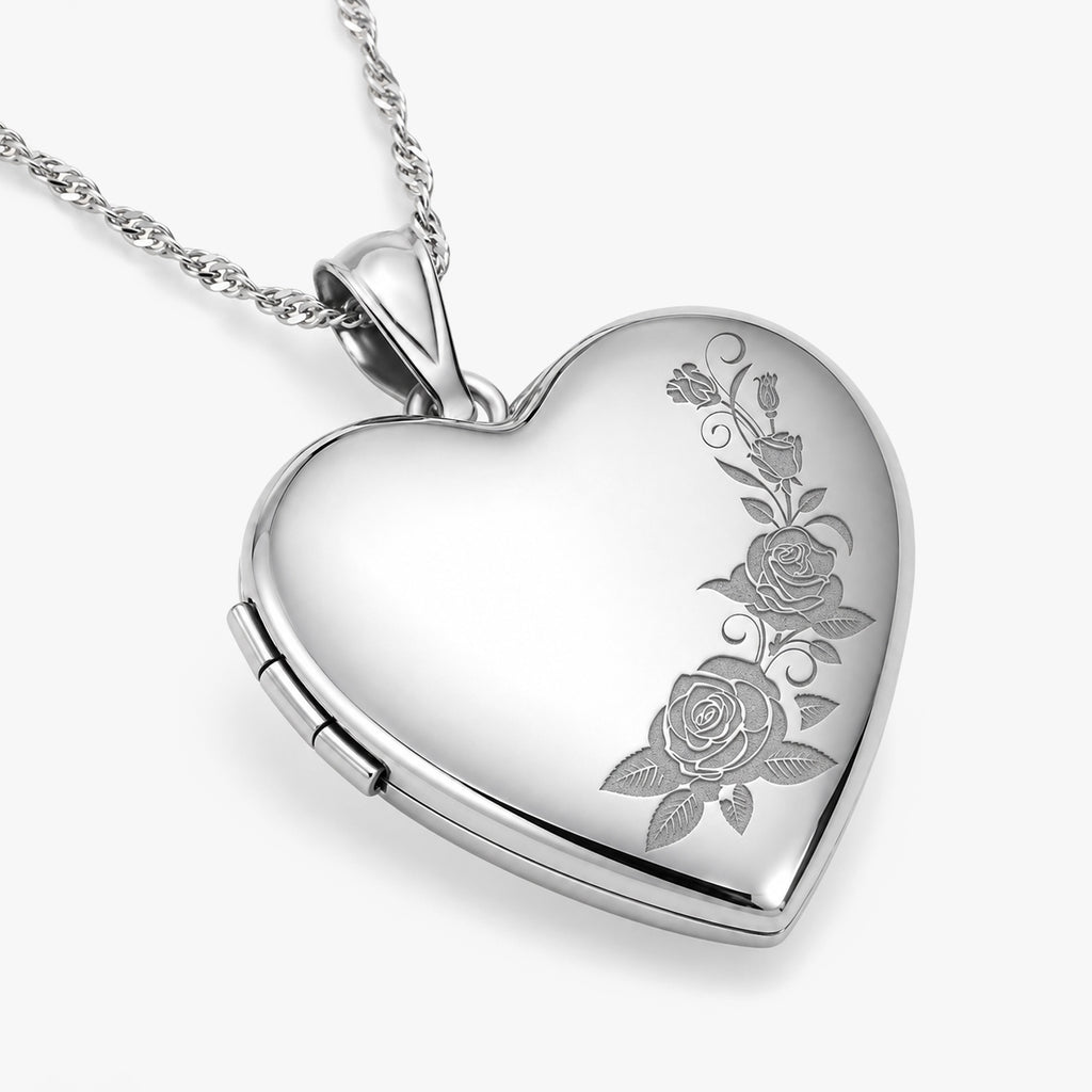 Roses Heart Photo Locket
