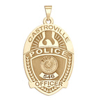 Gold Castroville police badge without blue enamel. (PG101662, secondary photo 3)