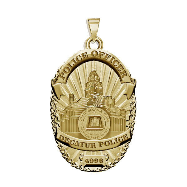 Personalized Texas Decatur Police Badge with Your Rank and Number — verified source gallery photo 4 (PG101669, secondary photo 3)