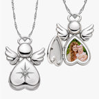 Angel With Diamond Photo Locket