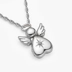 Angel With Diamond Photo Locket