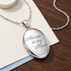 Always In My Heart Oval Photo Locket - lifestyle