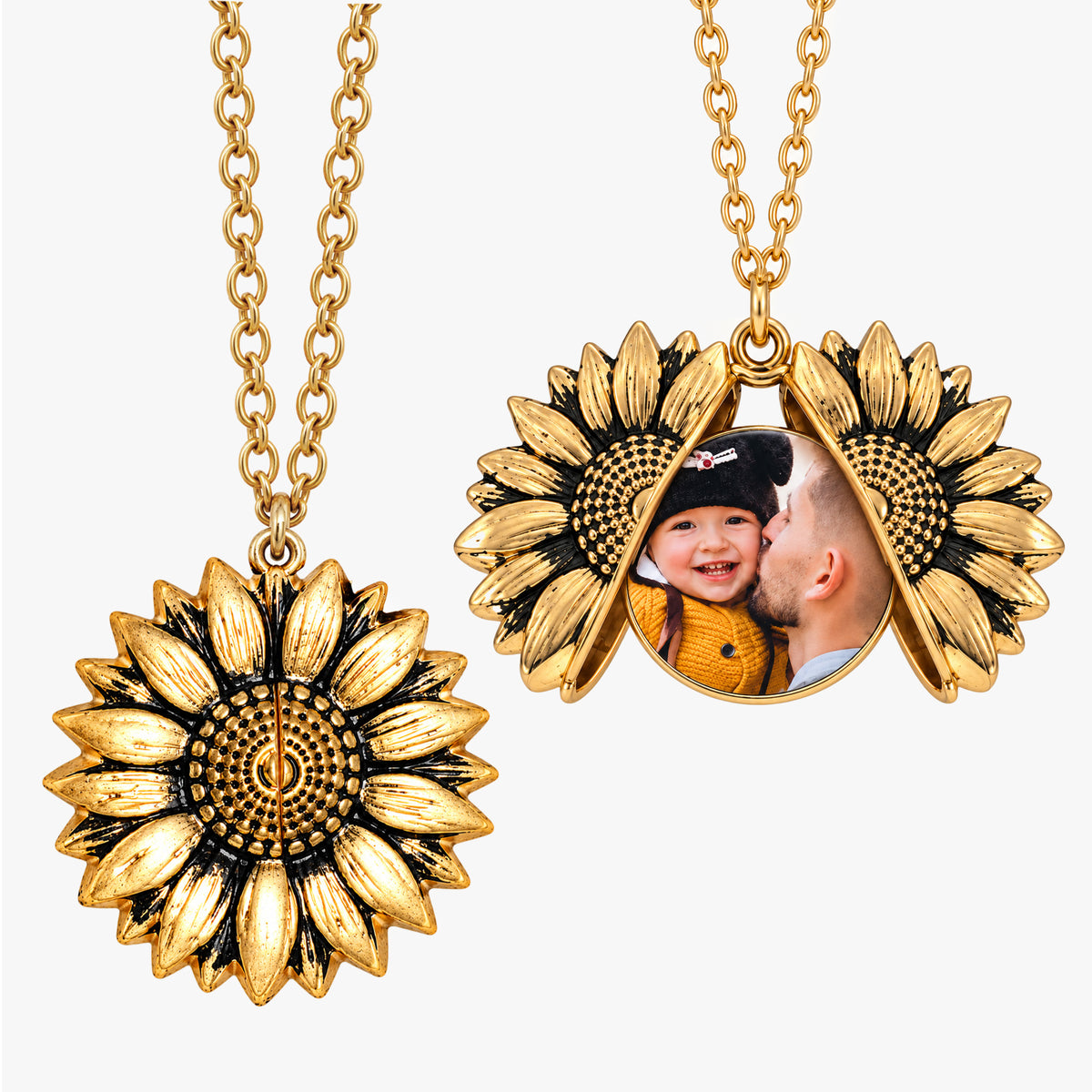 Exclusive Sunflower Photo Locket & Chain