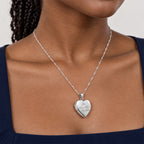 You Are My Sunshine Heart Photo Locket - on model
