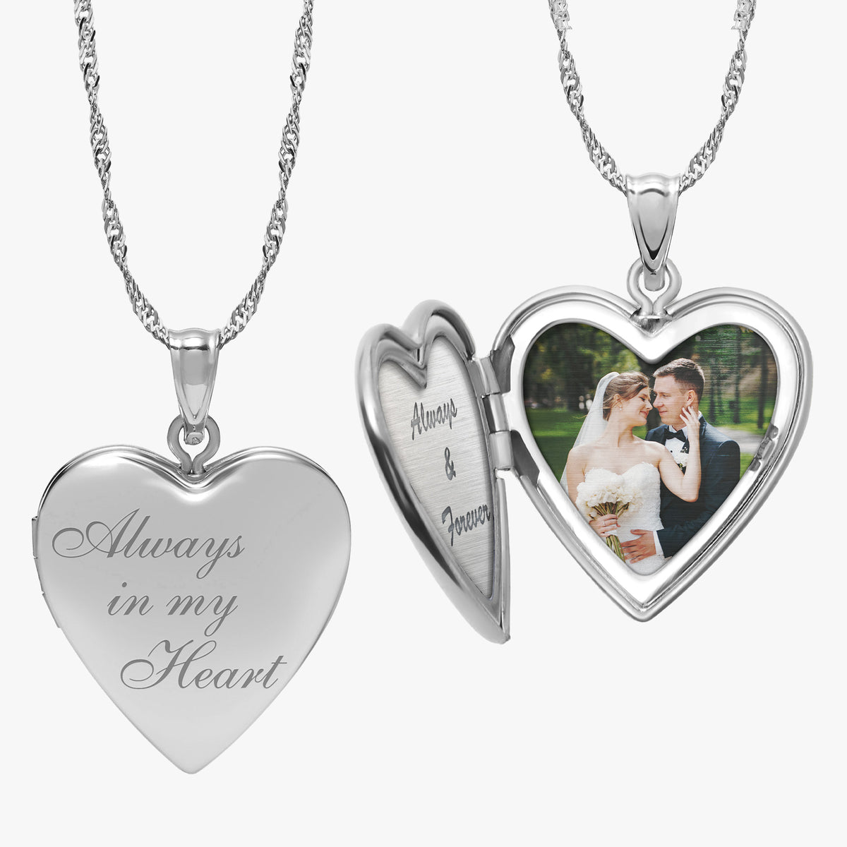 Always In My Heart  Heart Photo Locket
