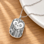 Dog Tag Couples Tree Carving Photo Locket - lifestyle