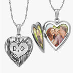 Couples Tree Carving Heart Photo Locket