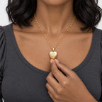 Always In My Heart Photo Locket - on model