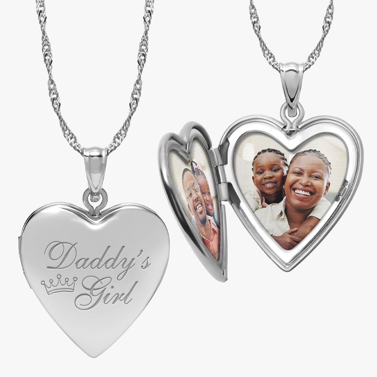 Daddys Girl Heart Photo Locket