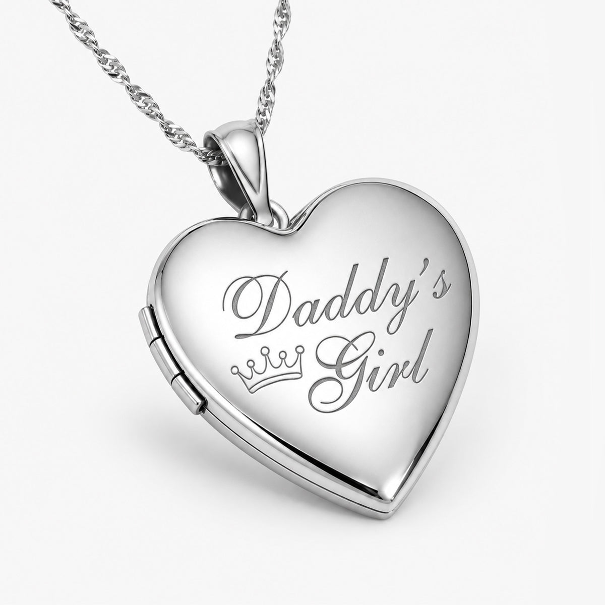 Daddys Girl Heart Photo Locket