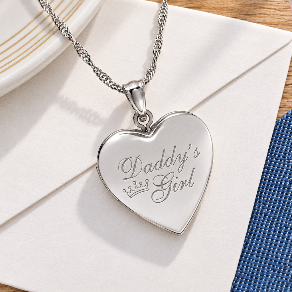 Daddys Girl Heart Photo Locket - lifestyle