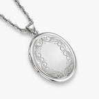 Floral Oval Photo Locket