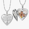 Tree of Life Heart Photo Locket