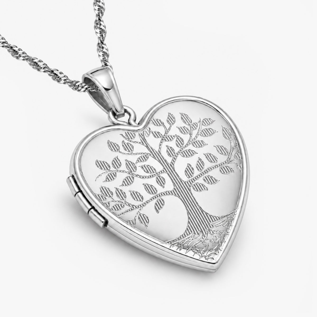 Tree of Life Heart Photo Locket