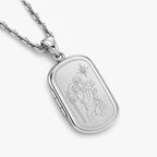 Saint Christopher Dog Tag Photo Locket