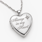 Diamond Always In My Heart Heart Photo Locket
