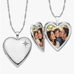 Engravable Diamond Heart Photo Locket