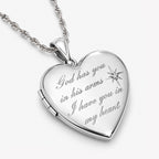 God has you.. Diamond Heart Photo Locket