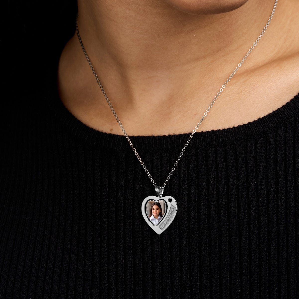 Heart Pendant With Always In My Heart Etched