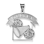 Personalized Cheerleader Banner Name Pendant with Chain Included
